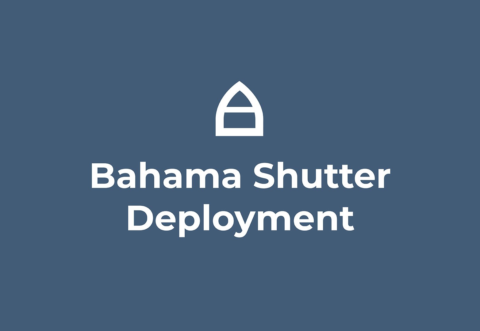 Bahama Shutter Video Title